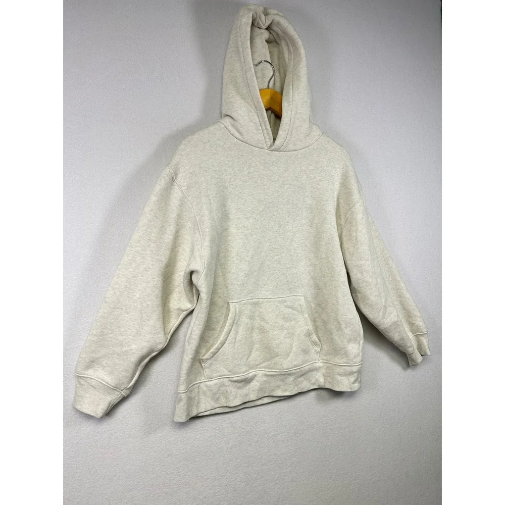 Wild‎ Fable Women's Cream Heathered Fleece Hoodie Pullover Size S - Picture 7 of 9